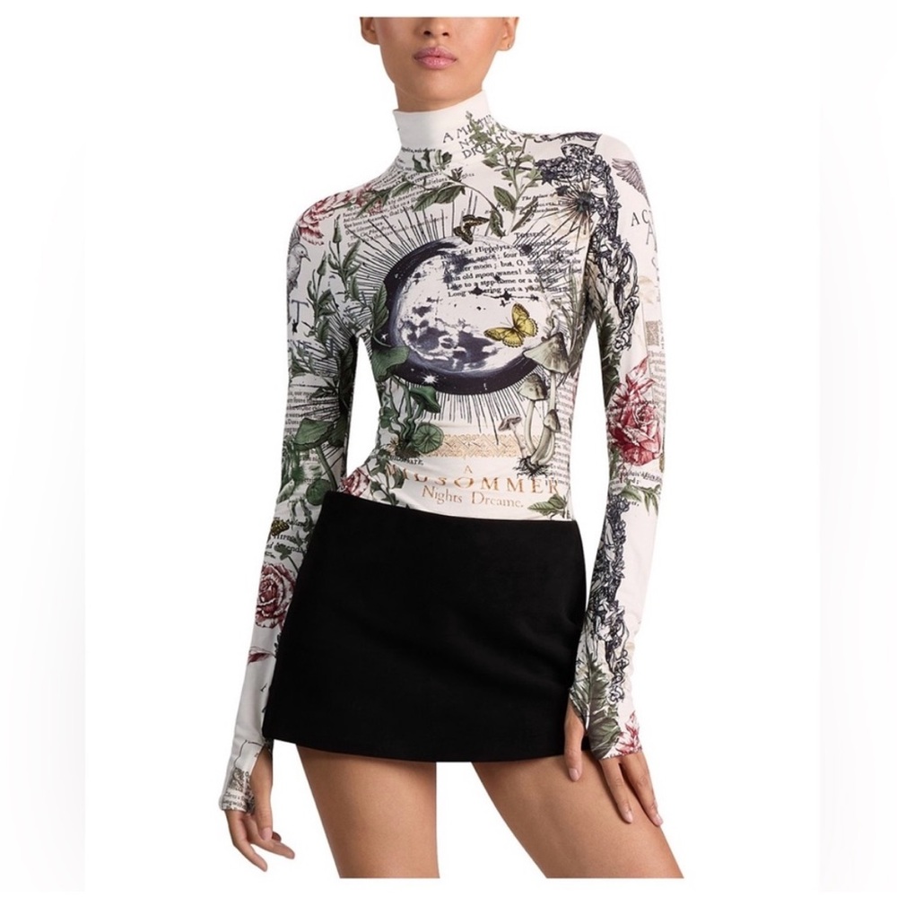 Alice and Olivia Delaina Turtleneck Top